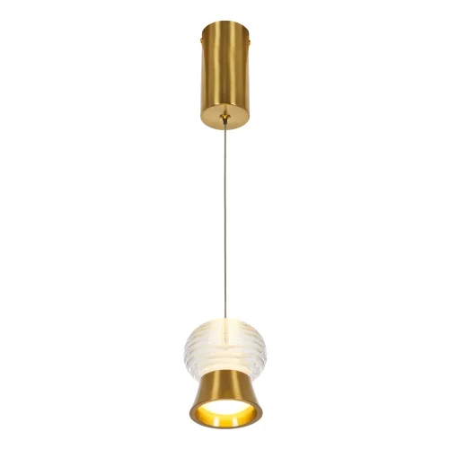 Светильник подвесной LED Jane MR1210-1PL MyFar прозрачный золотой 1 лампа, основание золотое в стиле современный  фото 2