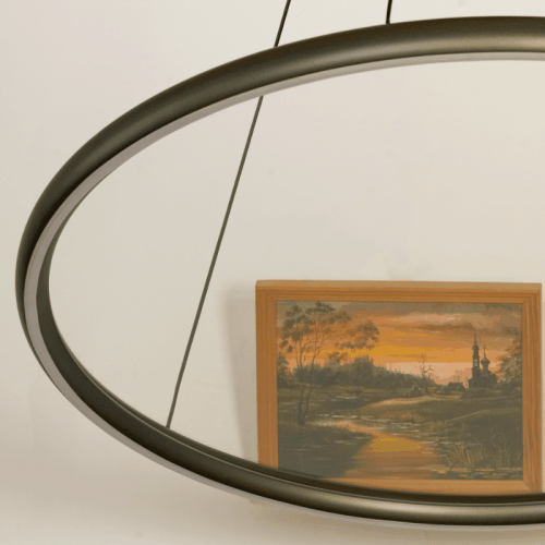 Светильник подвесной LED с пультом Custer LSP-7423 Lussole белый на 1 лампу, основание чёрное в стиле хай-тек современный кольца с пультом фото 2 Светильник подвесной LED с пультом Custer LSP-7423 Lussole белый на 1 лампу, основание чёрное в стиле хай-тек современный кольца с пультом фото 2