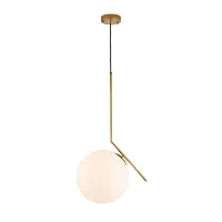 Светильник подвесной Codda SL1148.313.01 ST-Luce белый 1 лампа, основание латунь в стиле современный шар