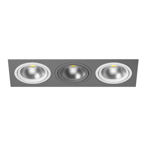 Светильник точечный Intero 111 i839060906 Lightstar серый белый 3 лампы, основание серое белое в стиле хай-тек 
