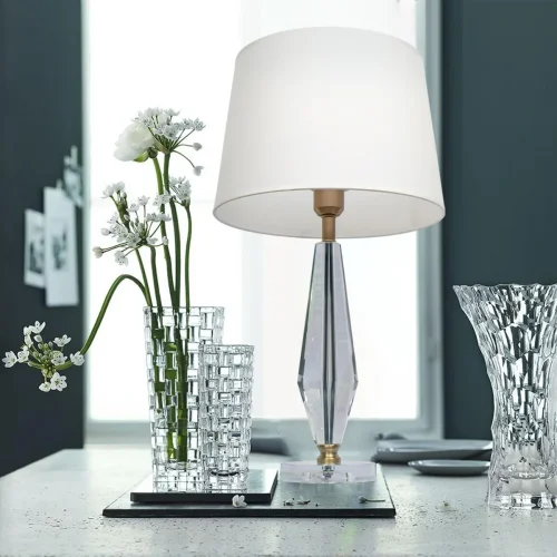 Настольная лампа Сrystal 10274 LOFT IT белая 1 лампа, основание прозрачное хрусталь в стиле классический  фото 4