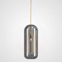 Светильник подвесной CATCH SMOKY D15 214046-23 ImperiumLoft серый 1 лампа, основание бронзовое в стиле современный минимализм 
