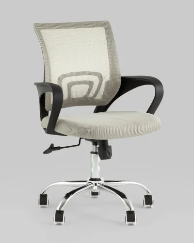 Кресло офисное TopChairs Simple New, серый УТ000037108 Stool Group, серый/ткань, ножки/металл/хром, размеры - 520*1020***560*530