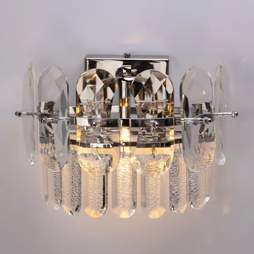 Бра Аделард 642027601 MW-Light прозрачный на 1 лампа, основание никель в стиле классический  фото 2