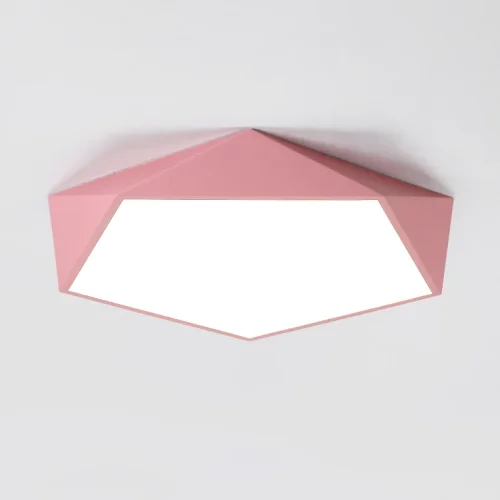 Светильник потолочный GEOMETRIC B D42 Pink 193294-26 ImperiumLoft белый на 1 лампу, основание розовое в стиле современный Светильник потолочный GEOMETRIC B D42 Pink 193294-26 ImperiumLoft белый на 1 лампу, основание розовое в стиле современный
