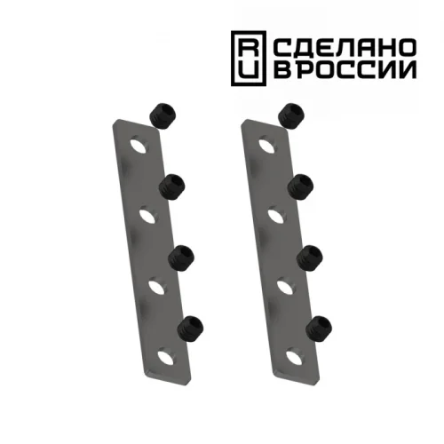 Соединитель прямой внутренний для арт 135129-135130 (2 шт. в комплекте) Flum 135133 Novotech чёрный в стиле хай-тек для светильников серии Flum низковольтная трековая система