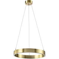 Светильник подвесной LED с пультом Saturno 748013 Lightstar золотой 1 лампа, основание золотое в стиле минимализм кольца с пультом
