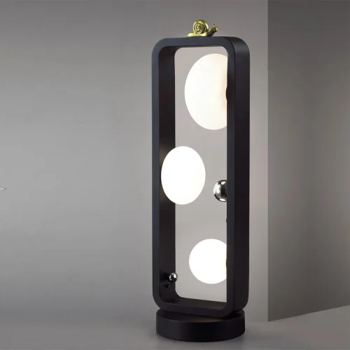 Парковый светильник Luma 5434/3FB Odeon Light уличный IP54 чёрный на 3 лампы, плафон белый в стиле флористика скандинавский современный G9 фото 5