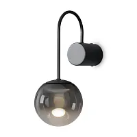 Бра LED Arch FR6178WL-L5B Freya чёрный серый на 1 лампу, основание чёрное в стиле лофт современный 