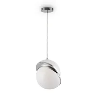 Светильник подвесной Element FR5181PL-01CH Freya белый 1 лампа, основание хром в стиле модерн шар
