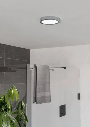 Светильник накладной LED Fueva 901762 Eglo белый на 1 лампу, основание хром в стиле современный круглый фото 2