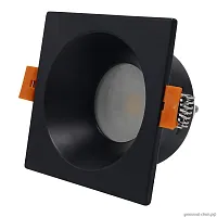 Светильник точечный ST256 ST256.418.01 ST-Luce чёрный 1 лампа, основание чёрное в стиле хай-тек квадратный