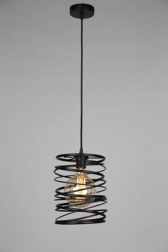 Светильник подвесной лофт Beatrice OML-90106-01 Omnilux чёрный 1 лампа, основание чёрное в стиле лофт  фото 2
