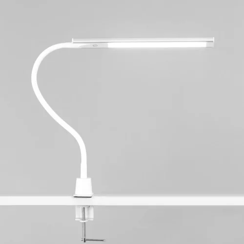 Настольная лампа на струбцине LED Рио CL803090N Citilux серая 1 лампа, основание белое металл в стиле хай-тек современный  фото 4