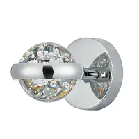 Бра LED Капелия 730021001 DeMarkt прозрачный 1 лампа, основание хром в стиле хай-тек 