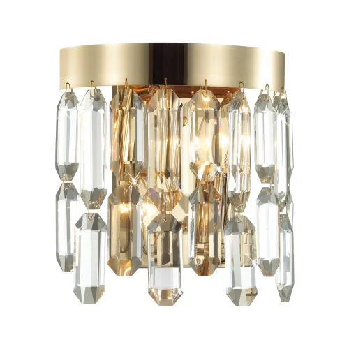Бра Dakisa 4986/2W Odeon Light прозрачный на 2 лампы, основание золотое в стиле современный  фото 2