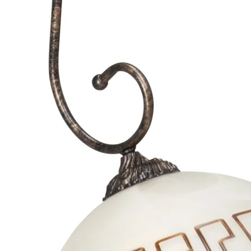 Светильник подвесной V3322/1S Vitaluce белый на 1 лампу, основание коричневое в стиле классический фото 2 Светильник подвесной V3322/1S Vitaluce белый на 1 лампу, основание коричневое в стиле классический фото 2