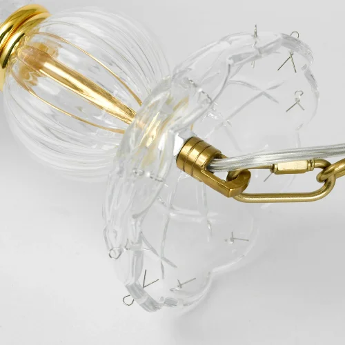 Светильник подвесной Hesperia LSP-8836 Lussole прозрачный 1 лампа, основание золотое в стиле современный  фото 6
