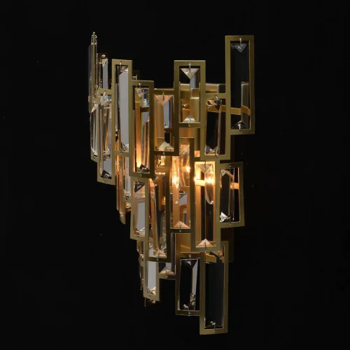 Бра Монарх 121020402 MW-Light прозрачный на 2 лампы, основание золотое в стиле классический  фото 3