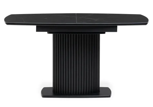 Керамический стол Фестер 140(180)х80х76 черный мрамор / черный 571396 Woodville столешница чёрная из керамика фото 3