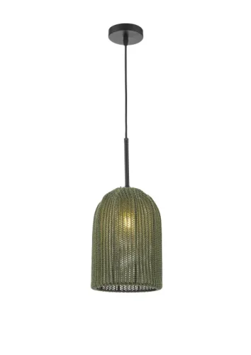 Светильник подвесной Yarn V11882-1P Moderli зелёный на 1 лампу, основание чёрное в стиле лофт современный фото 3