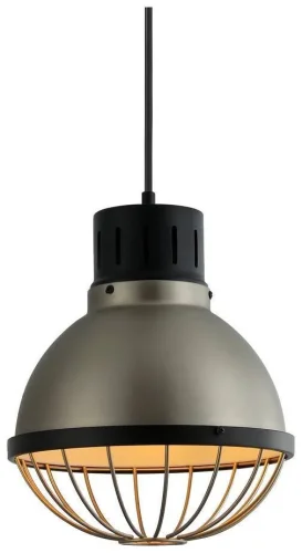 Светильник подвесной лофт 389-206-01 Velante серый 1 лампа, основание серое в стиле лофт 