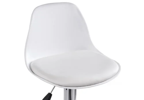 Барный стул Soft white 11878 Woodville, белый/искусственная кожа, ножки/металл/хром, размеры - *1030***380*380 фото 7