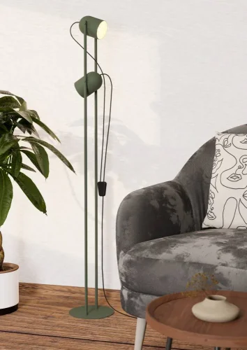 Торшер Tilston 44137 Eglo для чтения зелёный на 2 лампы, основание зелёное в стиле современный лофт фото 5