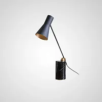 Настольная лампа ARLIN TAB 212670-23 ImperiumLoft чёрная 1 лампа, основание латунь мрамор металл в стиле скандинавский 