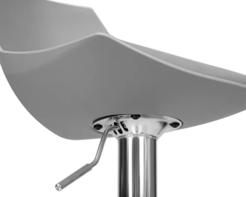 Стул барный 3000-LM ROCKY, цвет сиденья серый, цвет основания хром Dobrin, серый/экокожа, ножки/металл/хром, размеры - 830*1040***380*480 фото 8