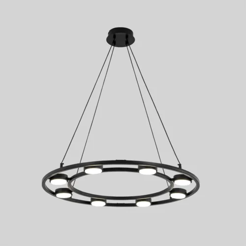 Люстра подвесная Torina 8340/8 Lumion чёрная на 8 ламп, основание чёрное в стиле минимализм фото 5
