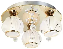 Светильник потолочный LED 179-307-03 Velante белый 3 лампы, основание золотое в стиле современный 