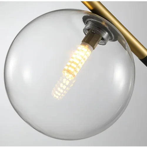 Настольная лампа DOMINGO TAB 151309-26 ImperiumLoft прозрачная на 1 лампу, основание белое камень металл в стиле современный лофт фото 8