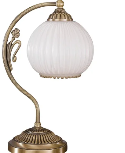 Настольная лампа P 9200 P Reccagni Angelo белая 1 лампа, основание античное бронза латунь металл в стиле классический  фото 2