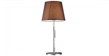 Настольная лампа BRISTOL T895.1 Lucia Tucci коричневая 1 лампа, основание хром металл в стиле современный 