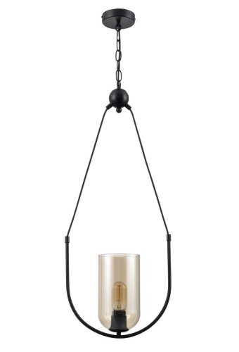 Светильник подвесной Fiamma VL5812P01 Vele Luce янтарный 1 лампа, основание чёрное в стиле современный  фото 2