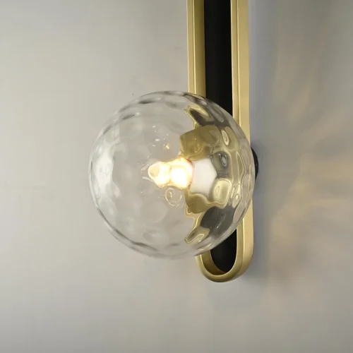 Бра Dixon 229035-22 ImperiumLoft прозрачный на 1 лампа, основание золотое в стиле  молекула шар фото 5
