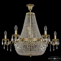 Люстра потолочная 2211H201/6/80IV G Bohemia Ivele Crystal без плафона на 12 ламп, основание золотое прозрачное в стиле классический sp