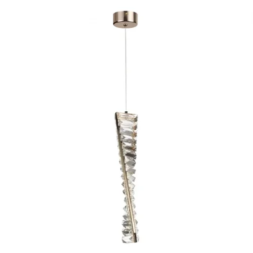 Светильник подвесной LED Roselle 5674/10L Lumion прозрачный 1 лампа, основание золотое в стиле классический 