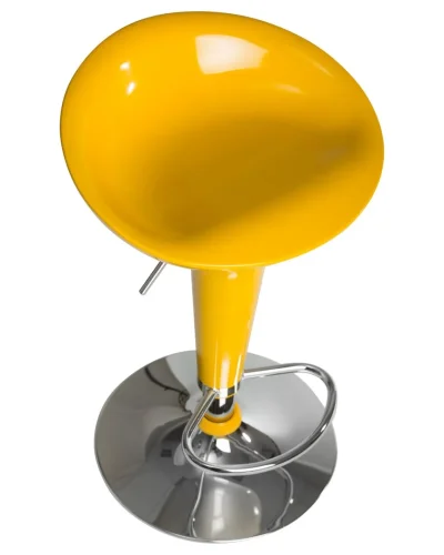 Стул барный 1004-LM BOMBA,  цвет сиденья желтый, цвет основания хром Dobrin, жёлтый/, ножки/металл/хром, размеры - 660*880***430*360 фото 7