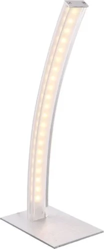 Настольная лампа LED ACE 58380 Globo белая на 1 лампу, основание хром металл в стиле современный Настольная лампа LED ACE 58380 Globo белая на 1 лампу, основание хром металл в стиле современный