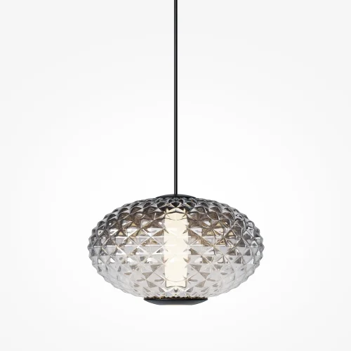 Светильник подвесной LED Bruma MOD397PL-L10B3K Maytoni дымчатый на 1 лампу, основание чёрное в стиле современный фото 4