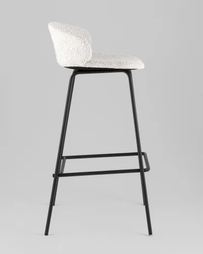 Стул барный Nita, букле светло-серый УТ000040265 Stool Group, серый/букле, ножки/металл/чёрный, размеры - ***** фото 6