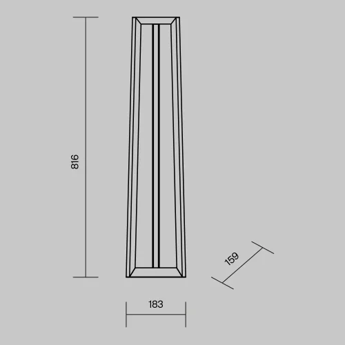 Парковый светильник LED Luft O466FL-L12B3K1 Maytoni уличный IP чёрный на 1 лампу, плафон чёрный в стиле современный хай-тек LED фото 9