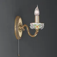 Бра c выключателем A 9110/1 Reccagni Angelo без плафона на 1 лампу, основание золотое в стиле классический 