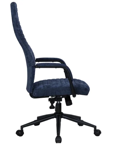 Офисное кресло для руководителей Dobrin ЛОКИ (синий (ВРХ230-25)) цвет сиденья синий (ВРХ230-25), цвет основания черный Dobrin, синий/текстиль, ножки/металл/, размеры - 1175*1260**** фото 3