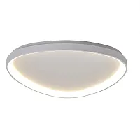 Люстра потолочная LED с пультом Niseko 8633 Mantra белая на 1 лампа, основание белое в стиле модерн хай-тек с пультом