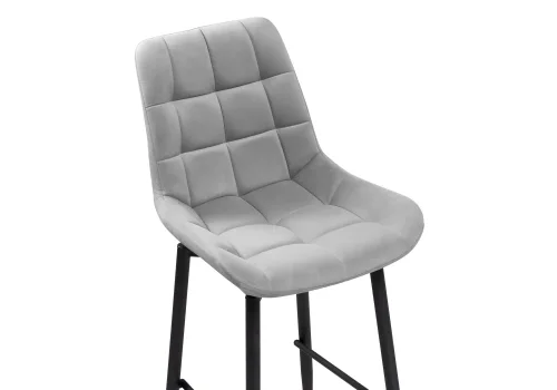 Полубарный стул Алст К крутящийся светло-серый / черный 502282 Woodville, серый/велюр, ножки/металл/чёрный, размеры - ****500*580 фото 6