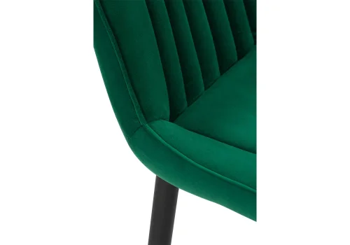 Полубарный стул Седа К зеленый / черный 511172 Woodville, зелёный/велюр, ножки/металл/чёрный, размеры - ****490*570 фото 6