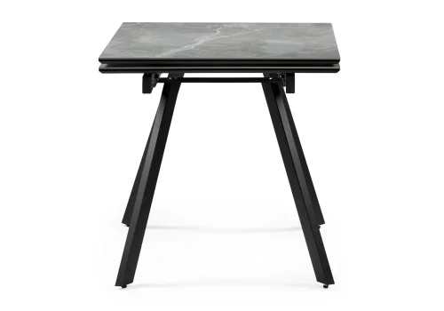 Керамический стол Габбро 120х80х76 серый мрамор / черный 530828 Woodville столешница серая из керамика фото 8